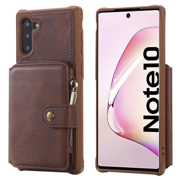 Zipper Shockproof Protective Case with Card Slots & Bracket & Photo Holder & Wallet Function, For iPhone 11 Pro Max, For iPhone 11 Pro, For Galaxy Note 10, For Galaxy Note 10 Plus, For Galaxy Note 8