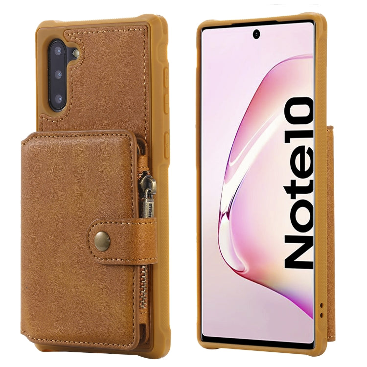 Zipper Shockproof Protective Case with Card Slots & Bracket & Photo Holder & Wallet Function, For iPhone 11 Pro Max, For iPhone 11 Pro, For Galaxy Note 10, For Galaxy Note 10 Plus, For Galaxy Note 8