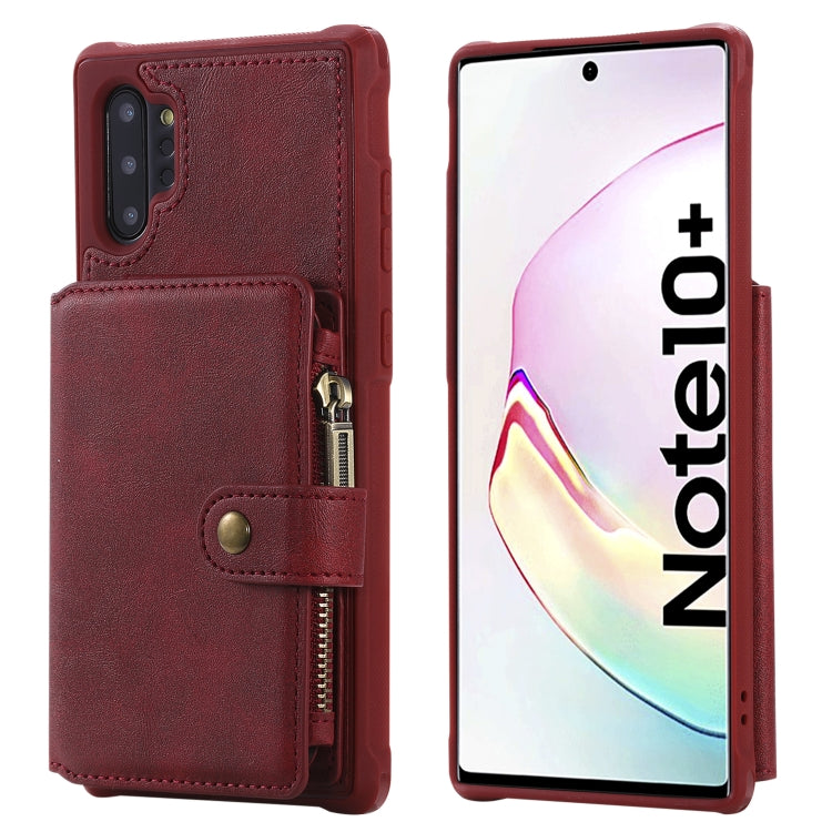 Zipper Shockproof Protective Case with Card Slots & Bracket & Photo Holder & Wallet Function, For iPhone 11 Pro Max, For iPhone 11 Pro, For Galaxy Note 10, For Galaxy Note 10 Plus, For Galaxy Note 8