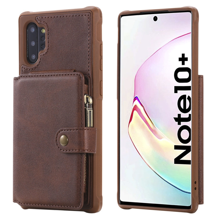 Zipper Shockproof Protective Case with Card Slots & Bracket & Photo Holder & Wallet Function, For iPhone 11 Pro Max, For iPhone 11 Pro, For Galaxy Note 10, For Galaxy Note 10 Plus, For Galaxy Note 8