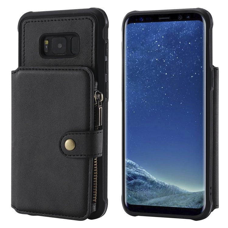 Zipper Shockproof Protective Case with Card Slots & Bracket & Photo Holder & Wallet Function, For Galaxy S8 Plus, For Galaxy S8, For Galaxy S9 Plus, For Galaxy S9