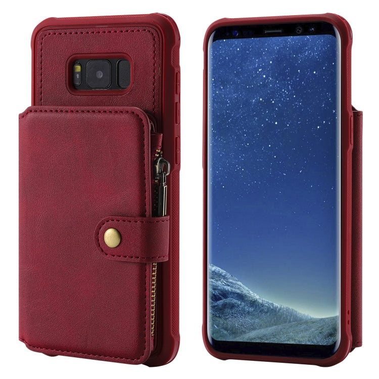 Zipper Shockproof Protective Case with Card Slots & Bracket & Photo Holder & Wallet Function, For Galaxy S8 Plus, For Galaxy S8, For Galaxy S9 Plus, For Galaxy S9
