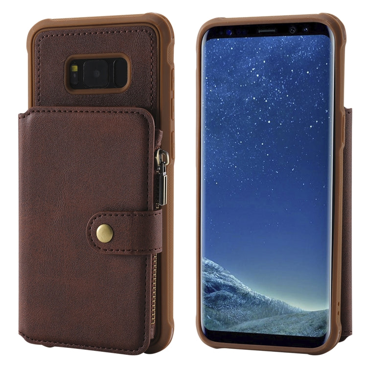 Zipper Shockproof Protective Case with Card Slots & Bracket & Photo Holder & Wallet Function, For Galaxy S8 Plus, For Galaxy S8, For Galaxy S9 Plus, For Galaxy S9