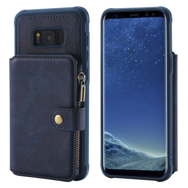 Zipper Shockproof Protective Case with Card Slots & Bracket & Photo Holder & Wallet Function, For Galaxy S8 Plus, For Galaxy S8, For Galaxy S9 Plus, For Galaxy S9