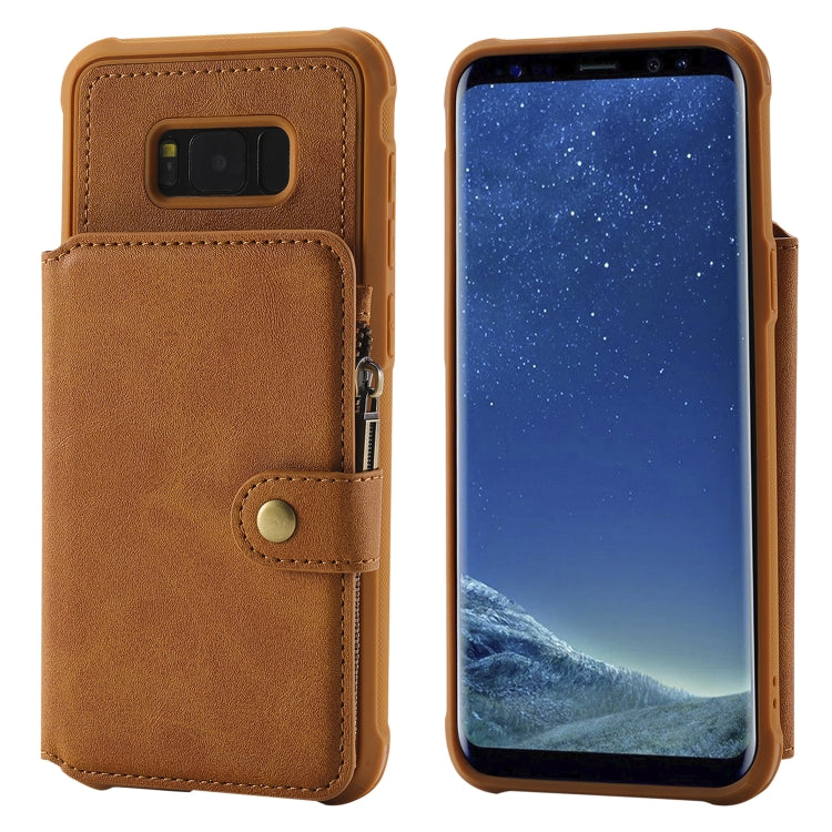 Zipper Shockproof Protective Case with Card Slots & Bracket & Photo Holder & Wallet Function, For Galaxy S8 Plus, For Galaxy S8, For Galaxy S9 Plus, For Galaxy S9