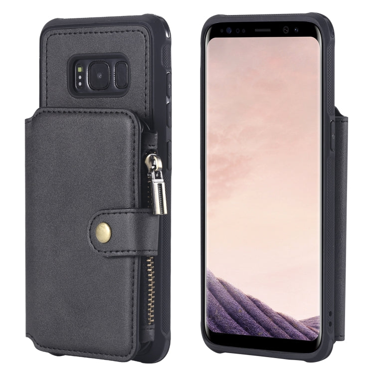 Zipper Shockproof Protective Case with Card Slots & Bracket & Photo Holder & Wallet Function, For Galaxy S8 Plus, For Galaxy S8, For Galaxy S9 Plus, For Galaxy S9