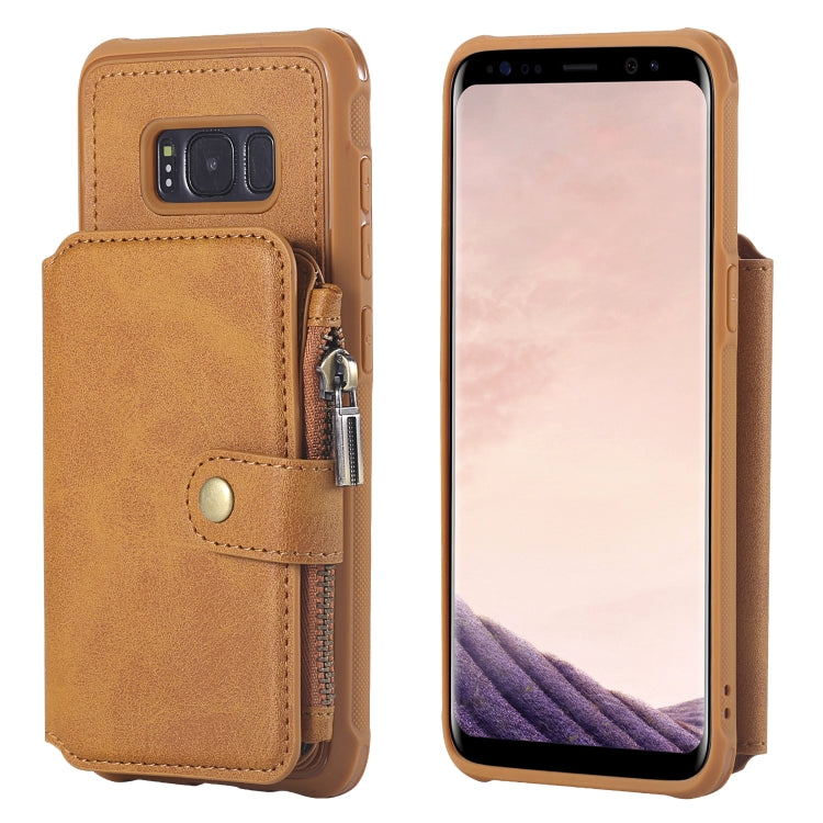 Zipper Shockproof Protective Case with Card Slots & Bracket & Photo Holder & Wallet Function, For Galaxy S8 Plus, For Galaxy S8, For Galaxy S9 Plus, For Galaxy S9