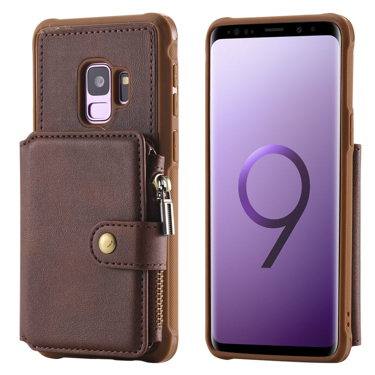 Zipper Shockproof Protective Case with Card Slots & Bracket & Photo Holder & Wallet Function, For Galaxy S8 Plus, For Galaxy S8, For Galaxy S9 Plus, For Galaxy S9