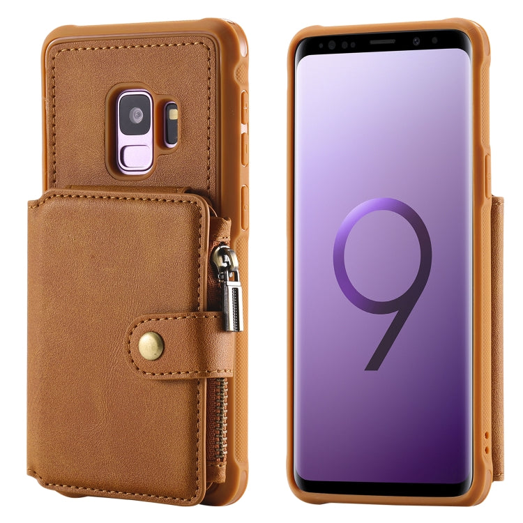 Zipper Shockproof Protective Case with Card Slots & Bracket & Photo Holder & Wallet Function, For Galaxy S8 Plus, For Galaxy S8, For Galaxy S9 Plus, For Galaxy S9