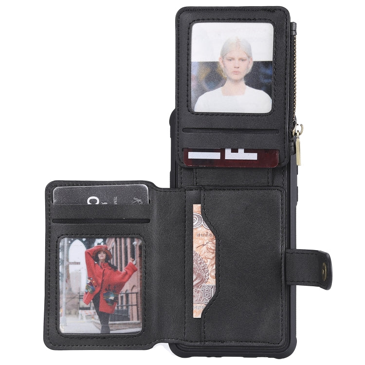 Zipper Shockproof Protective Case with Card Slots & Bracket & Photo Holder & Wallet Function, For Galaxy S10e, For Galaxy S10, For Galaxy S10 5G