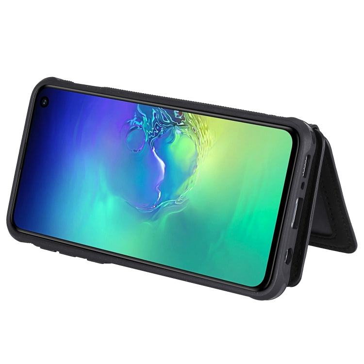 Zipper Shockproof Protective Case with Card Slots & Bracket & Photo Holder & Wallet Function, For Galaxy S10e, For Galaxy S10, For Galaxy S10 5G