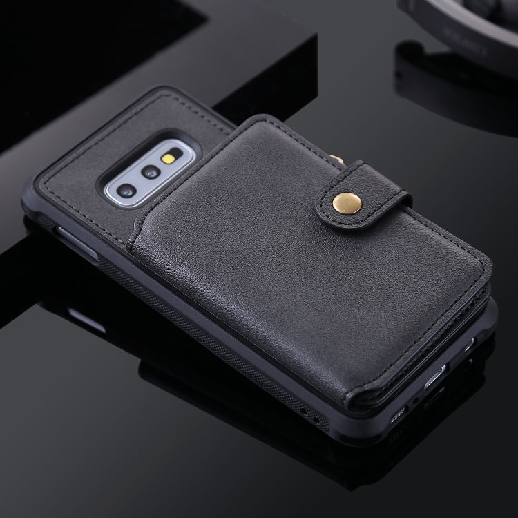 Zipper Shockproof Protective Case with Card Slots & Bracket & Photo Holder & Wallet Function, For Galaxy S10e, For Galaxy S10, For Galaxy S10 5G