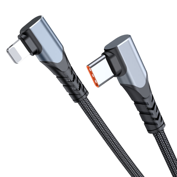 Câble de données ADC-009 20 W USB-C/Type-C vers double coude 8 broches, 0,4 m, 1 m, 2 m