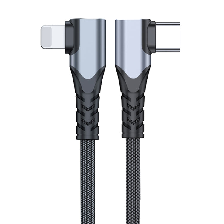 Câble de données ADC-009 20 W USB-C/Type-C vers double coude 8 broches, 0,4 m, 1 m, 2 m