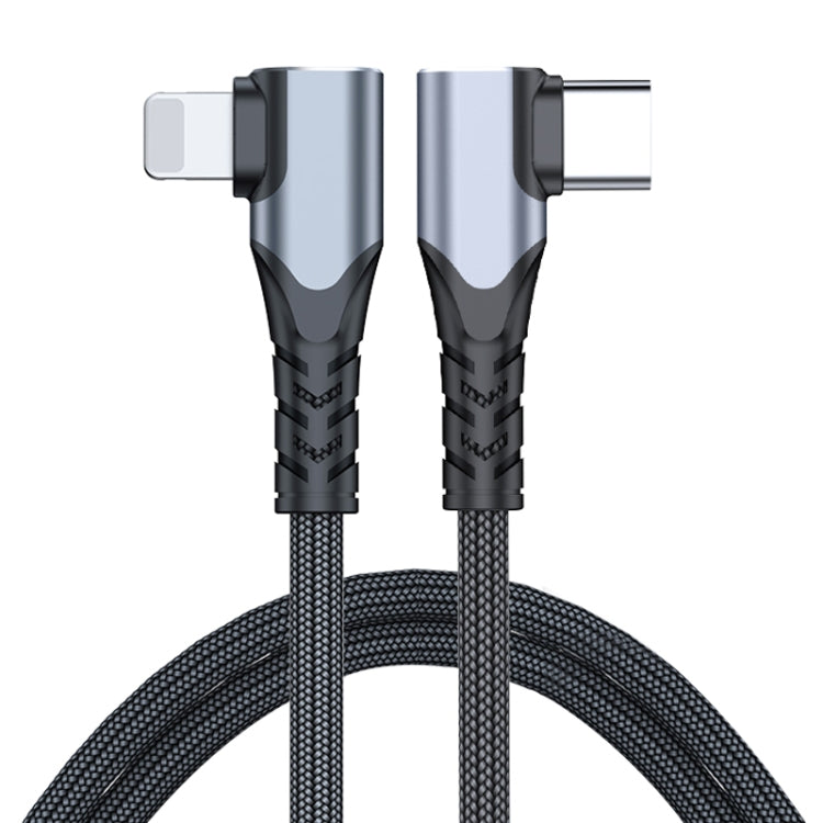 Câble de données ADC-009 20 W USB-C/Type-C vers double coude 8 broches, 0,4 m, 1 m, 2 m