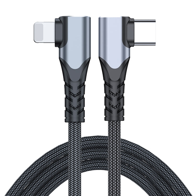 Câble de données ADC-009 20 W USB-C/Type-C vers double coude 8 broches, 0,4 m, 1 m, 2 m