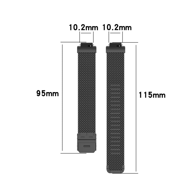 Stainless Steel Metal Mesh Wrist Strap Watch Band for Fitbit Inspire / Inspire HR / Ace 2, Size: L