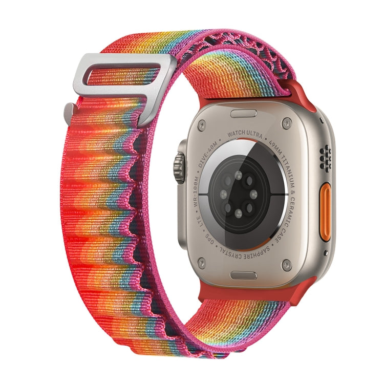 Silver Buckle Nylon Watch Band, For Apple Watch Ultra 49mm / Series 8&7 45mm / SE 2&6&SE&5&4 44mm, For Apple Watch Series 8&7 41mm / SE 2&6&SE&5&4 40mm / 3&2&1 38mm