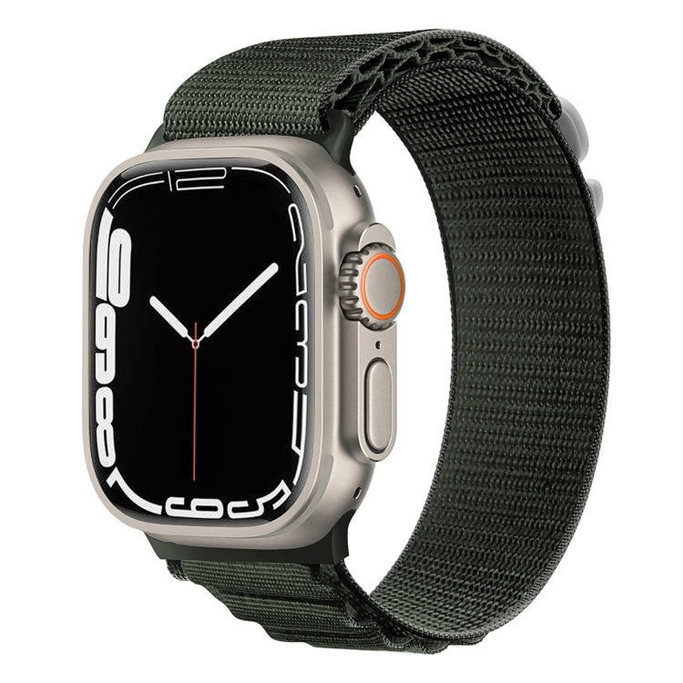 Silver Buckle Nylon Watch Band, For Apple Watch Ultra 49mm / Series 8&7 45mm / SE 2&6&SE&5&4 44mm, For Apple Watch Series 8&7 41mm / SE 2&6&SE&5&4 40mm / 3&2&1 38mm