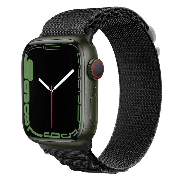 Silver Buckle Nylon Watch Band, For Apple Watch Ultra 49mm / Series 8&7 45mm / SE 2&6&SE&5&4 44mm, For Apple Watch Series 8&7 41mm / SE 2&6&SE&5&4 40mm / 3&2&1 38mm