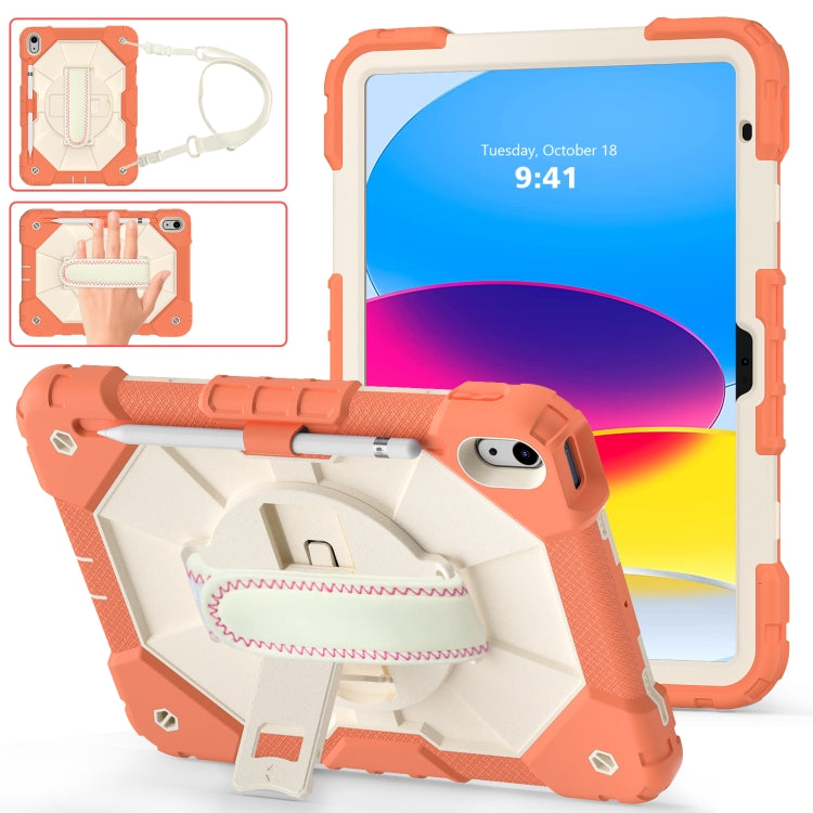 Étui de protection antichoc en silicone et PC pour tablette, motif robot contrasté, pour iPad 10e génération 10.9 2022