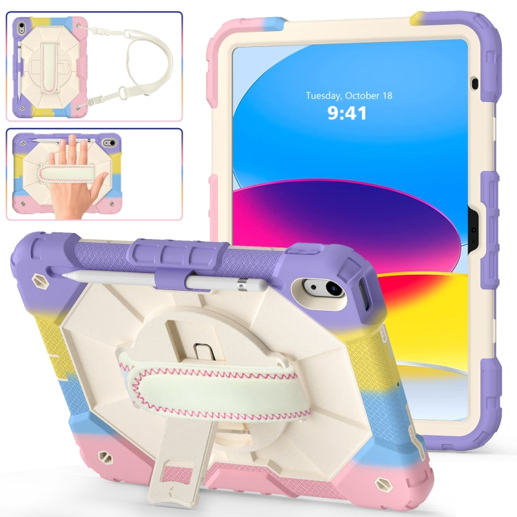 Étui de protection antichoc en silicone et PC pour tablette, motif robot contrasté, pour iPad 10e génération 10.9 2022