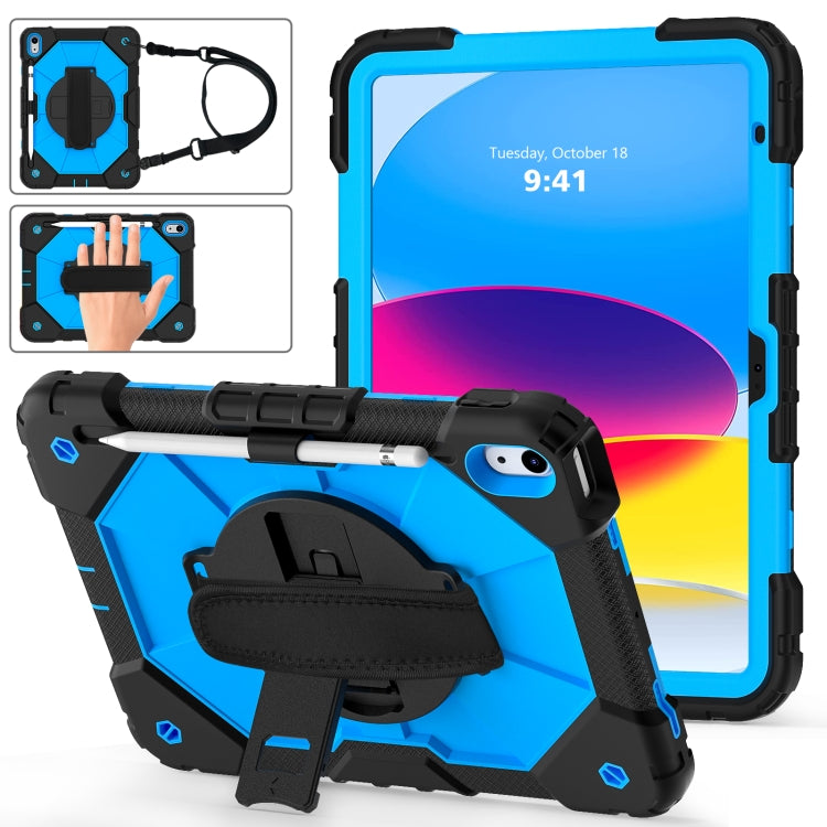 Étui de protection antichoc en silicone et PC pour tablette, motif robot contrasté, pour iPad 10e génération 10.9 2022