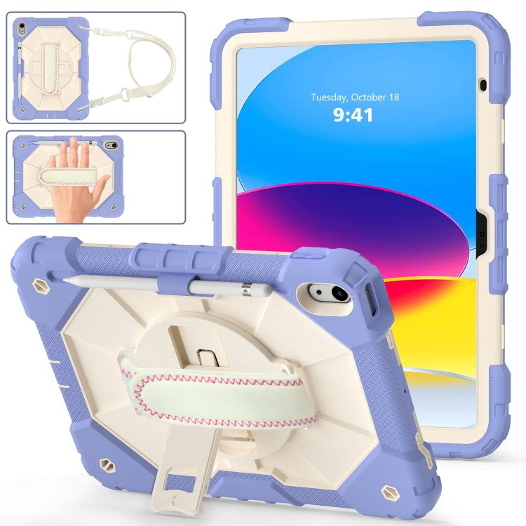 Étui de protection antichoc en silicone et PC pour tablette, motif robot contrasté, pour iPad 10e génération 10.9 2022