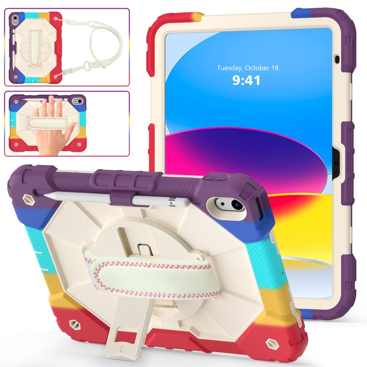 Étui de protection antichoc en silicone et PC pour tablette, motif robot contrasté, pour iPad 10e génération 10.9 2022