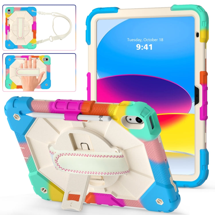 Étui de protection antichoc en silicone et PC pour tablette, motif robot contrasté, pour iPad 10e génération 10.9 2022