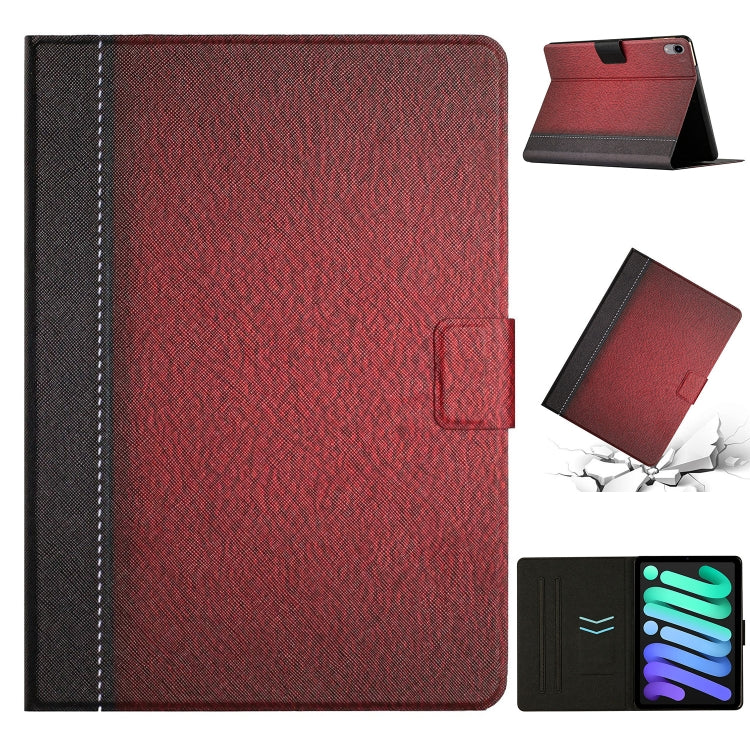 Étui à rabat en cuir uni avec coutures pour tablette, compatible avec iPad 10e génération 10.9 (2022)