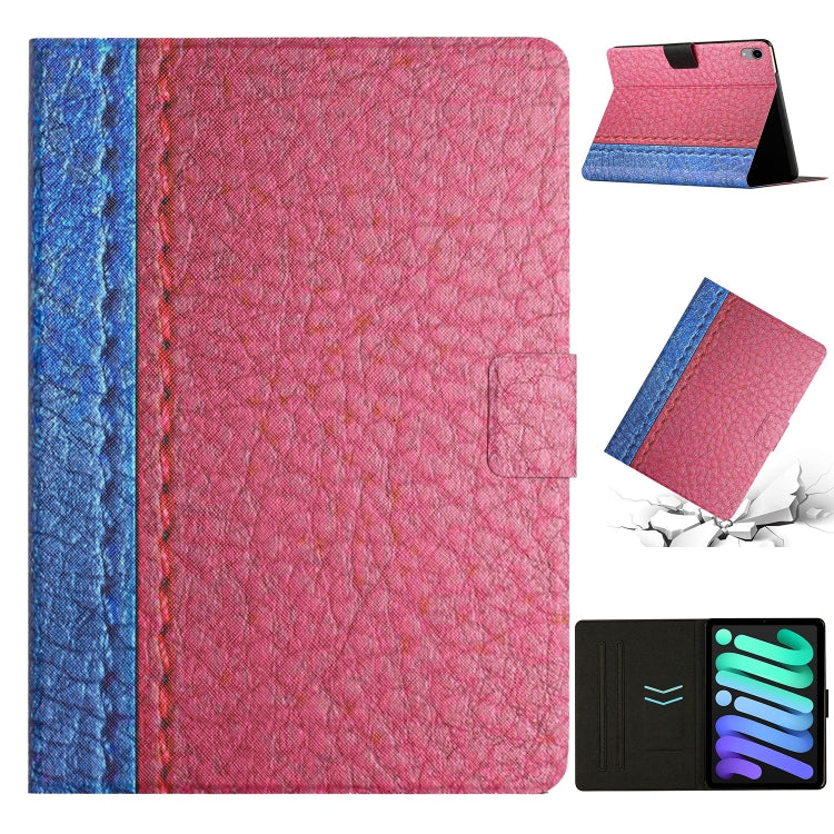 Étui à rabat en cuir uni avec coutures pour tablette, compatible avec iPad 10e génération 10.9 (2022)