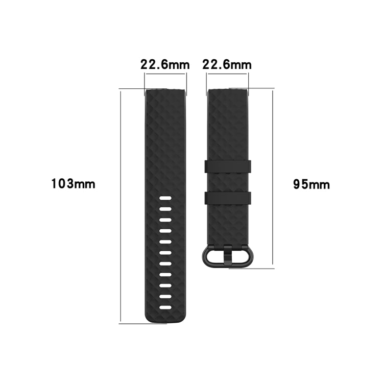 Color Buckle TPU Wrist Strap Watch Band for Fitbit Charge 4 / Charge 3 / Charge 3 SE, Size: S