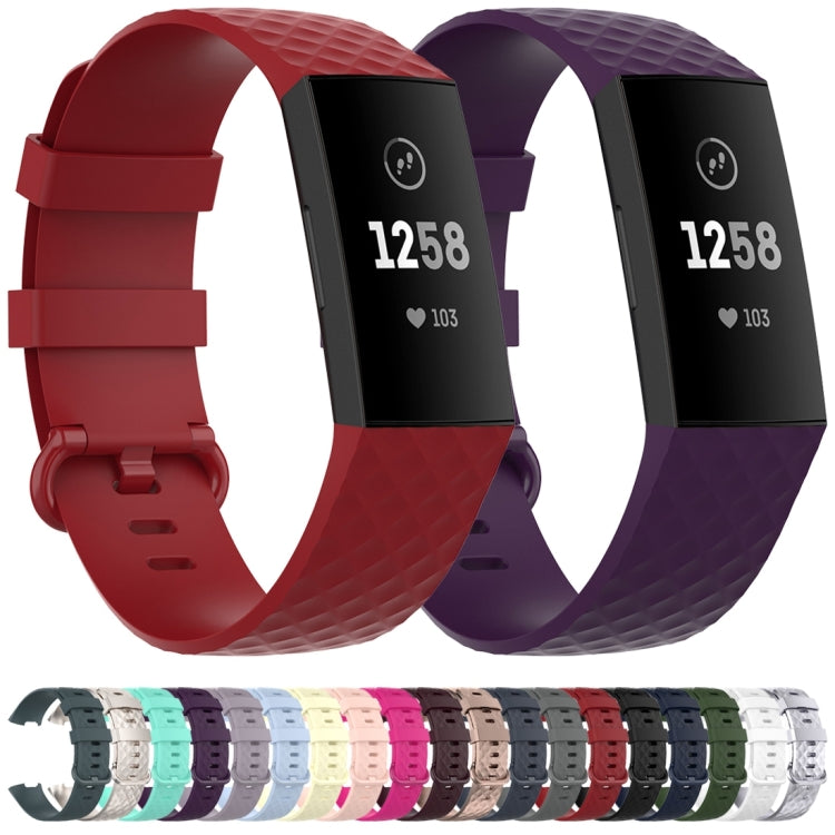 Color Buckle TPU Wrist Strap Watch Band for Fitbit Charge 4 / Charge 3 / Charge 3 SE, Size: S