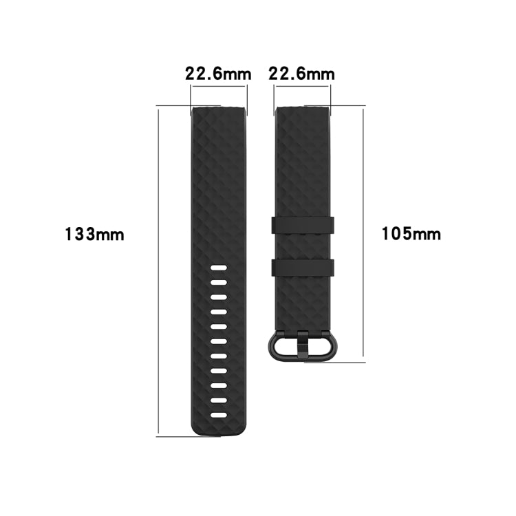 Color Buckle TPU Wrist Strap Watch Band for Fitbit Charge 4 / Charge 3 / Charge 3 SE