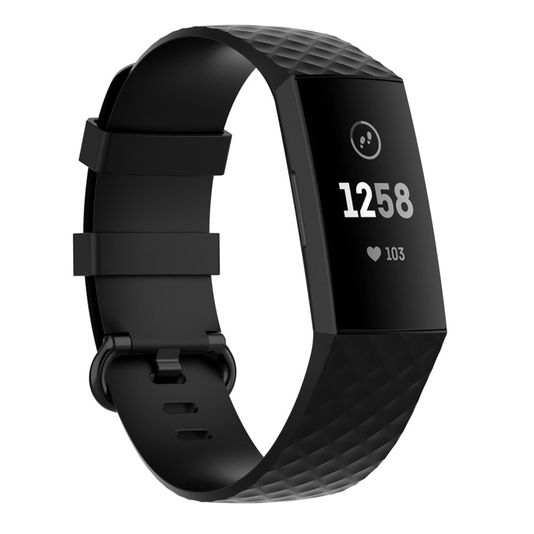 Color Buckle TPU Wrist Strap Watch Band for Fitbit Charge 4 / Charge 3 / Charge 3 SE, Size: L