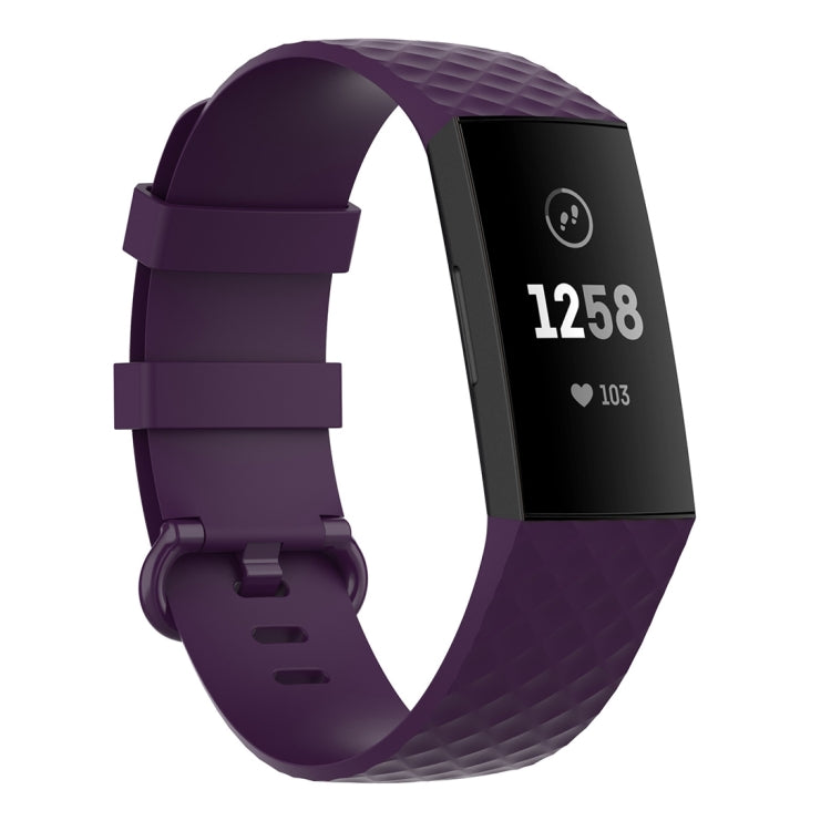 Color Buckle TPU Wrist Strap Watch Band for Fitbit Charge 4 / Charge 3 / Charge 3 SE, Size: L