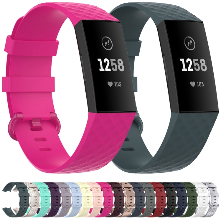 Color Buckle TPU Wrist Strap Watch Band for Fitbit Charge 4 / Charge 3 / Charge 3 SE, Size: L