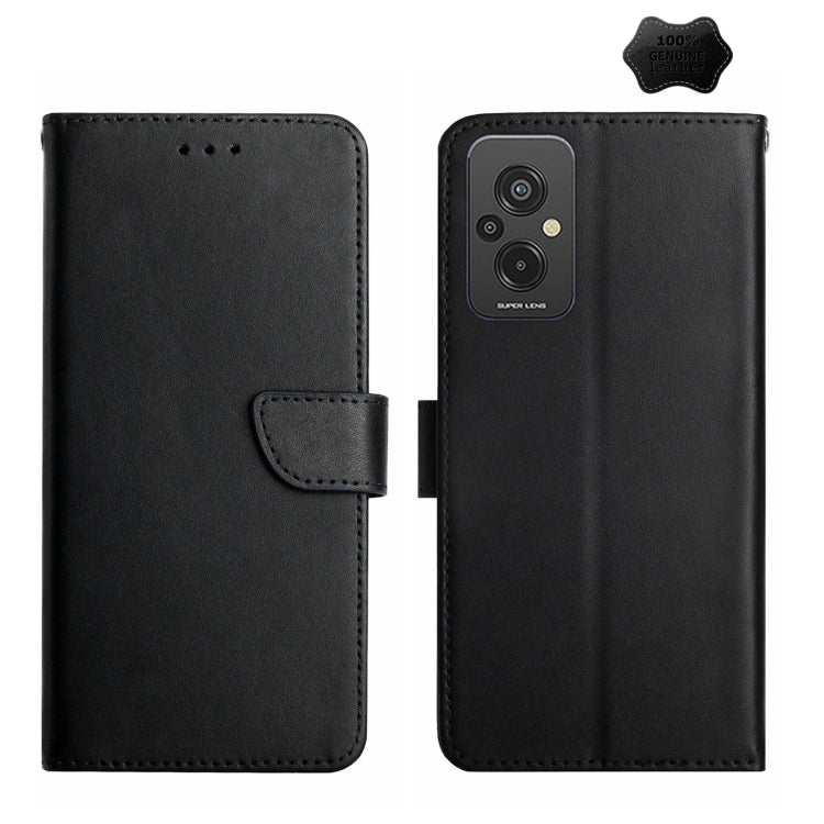 Genuine Leather Fingerprint-proof Flip Phone Case, For Xiaomi Redmi 11 Prime 4G, For Xiaomi Redmi 11 Prime 5G, For Xiaomi Redmi Note 12 China, For Xiaomi Redmi Note 12 Pro 5G China, For Xiaomi Redmi Note 12 Pro+ China/12 Explorer�����������������������...