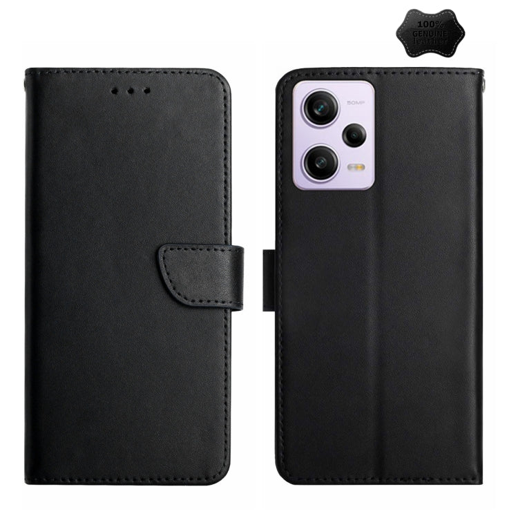 Genuine Leather Fingerprint-proof Flip Phone Case, For Xiaomi Redmi 11 Prime 4G, For Xiaomi Redmi 11 Prime 5G, For Xiaomi Redmi Note 12 China, For Xiaomi Redmi Note 12 Pro 5G China, For Xiaomi Redmi Note 12 Pro+ China/12 Explorer�����������������������...