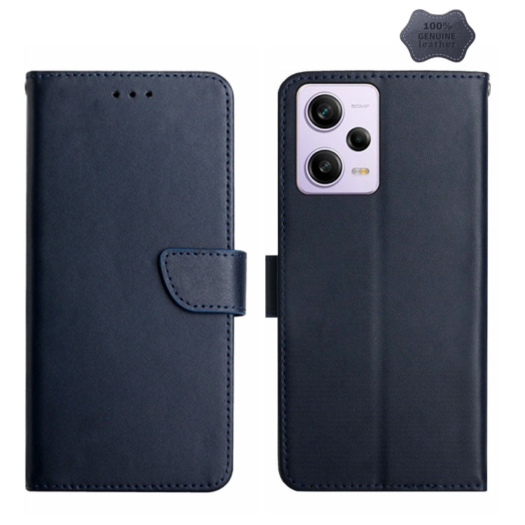 Genuine Leather Fingerprint-proof Flip Phone Case, For Xiaomi Redmi 11 Prime 4G, For Xiaomi Redmi 11 Prime 5G, For Xiaomi Redmi Note 12 China, For Xiaomi Redmi Note 12 Pro 5G China, For Xiaomi Redmi Note 12 Pro+ China/12 Explorer�����������������������...