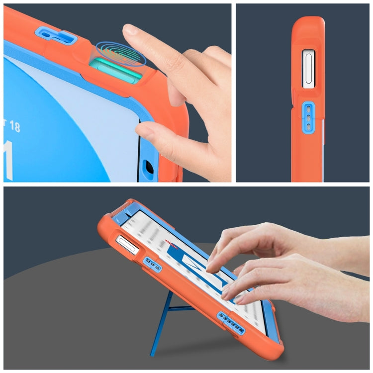 Étui de protection en silicone et PC pour tablette, motif robot contrasté, pour iPad 10e génération 10.9 (2022)