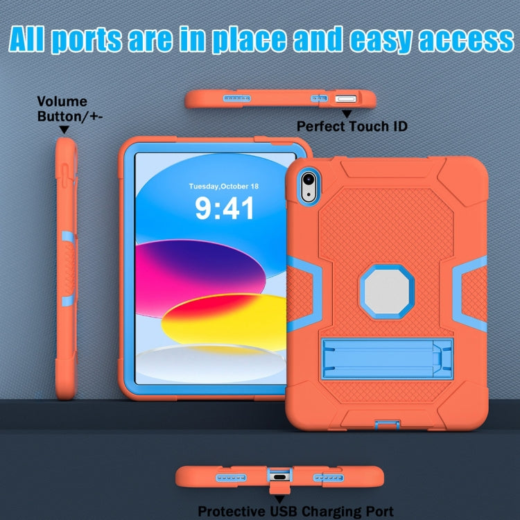 Étui de protection en silicone et PC pour tablette, motif robot contrasté, pour iPad 10e génération 10.9 (2022)