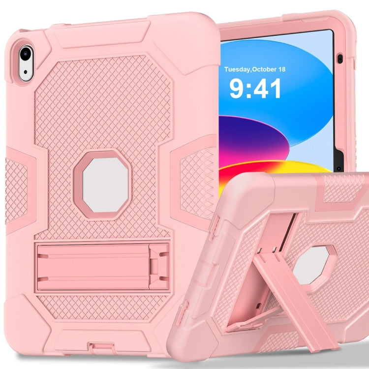 Étui de protection en silicone et PC pour tablette, motif robot contrasté, pour iPad 10e génération 10.9 (2022)