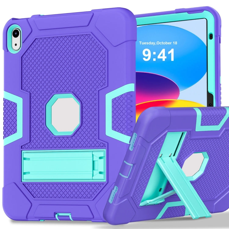 Étui de protection en silicone et PC pour tablette, motif robot contrasté, pour iPad 10e génération 10.9 (2022)