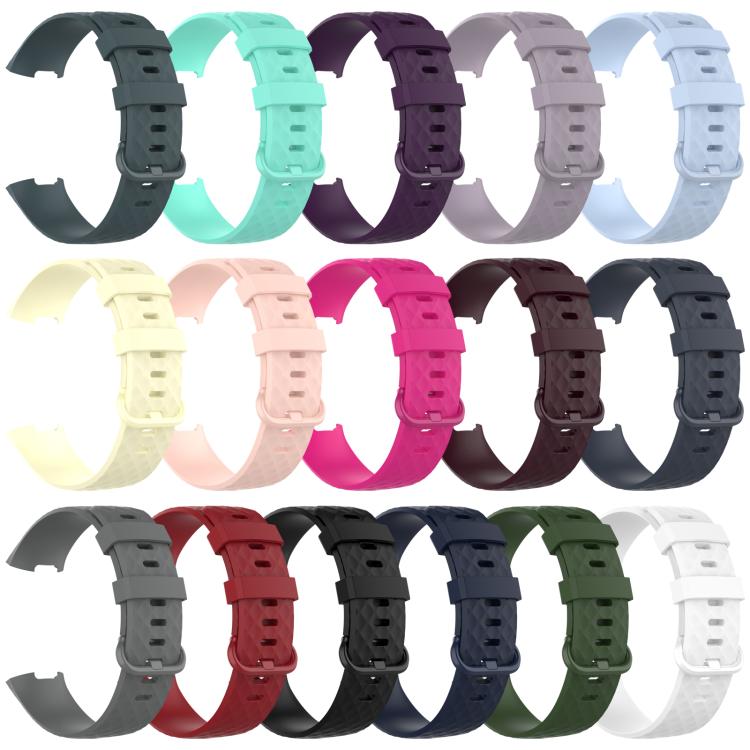Silver Color Buckle TPU Wrist Strap Watch Band for Fitbit Charge 4 / Charge 4 SE / Charge 3 / Charge 3 SE
