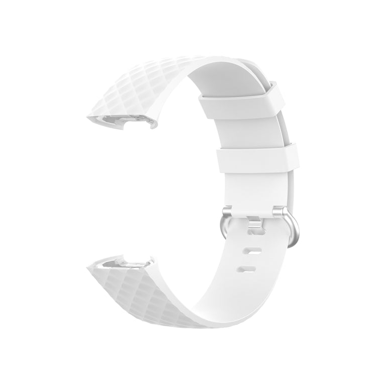 Silver Color Buckle TPU Wrist Strap Watch Band for Fitbit Charge 4 / Charge 4 SE / Charge 3 / Charge 3 SE