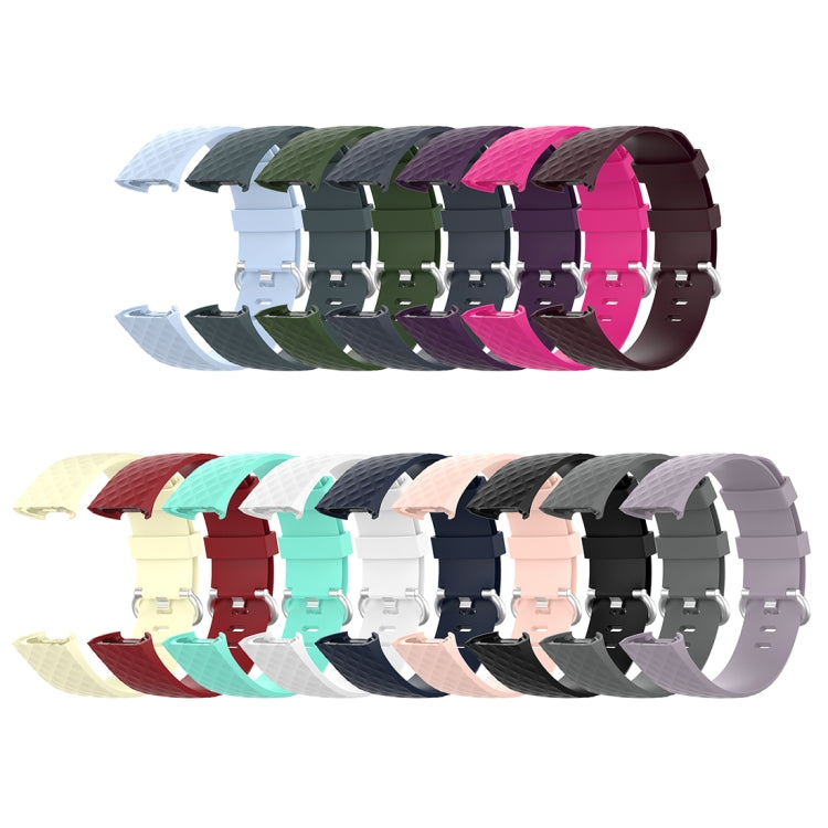 Silver Color Buckle TPU Wrist Strap Watch Band for Fitbit Charge 4 / Charge 4 SE / Charge 3 / Charge 3 SE