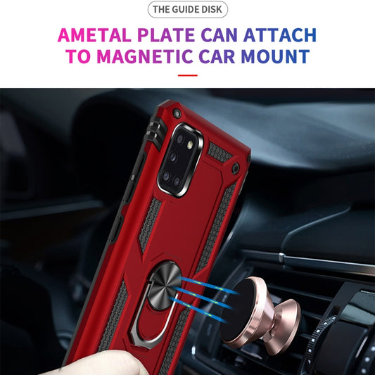 TPU and PC hybrid case with kickstand for Galaxy A31 hands-free viewing