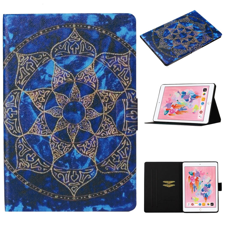 Coloured Drawing Pattern Horizontal Flip Leather Case with Holder & Card Slot & Sleep / Wake-up Function, For iPad Air / Air 2, For iPad 9.7 (2018) & (2017)